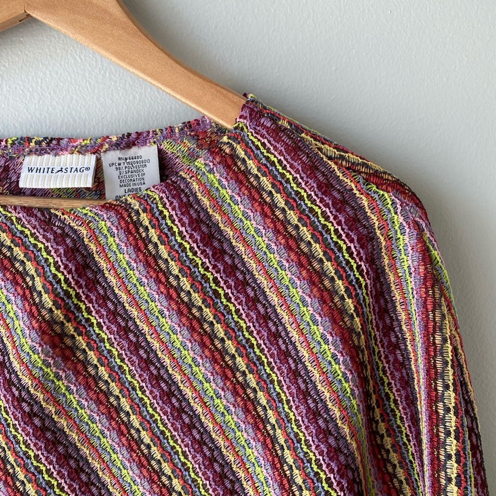 White Stag | Multi Color Knit Poncho
